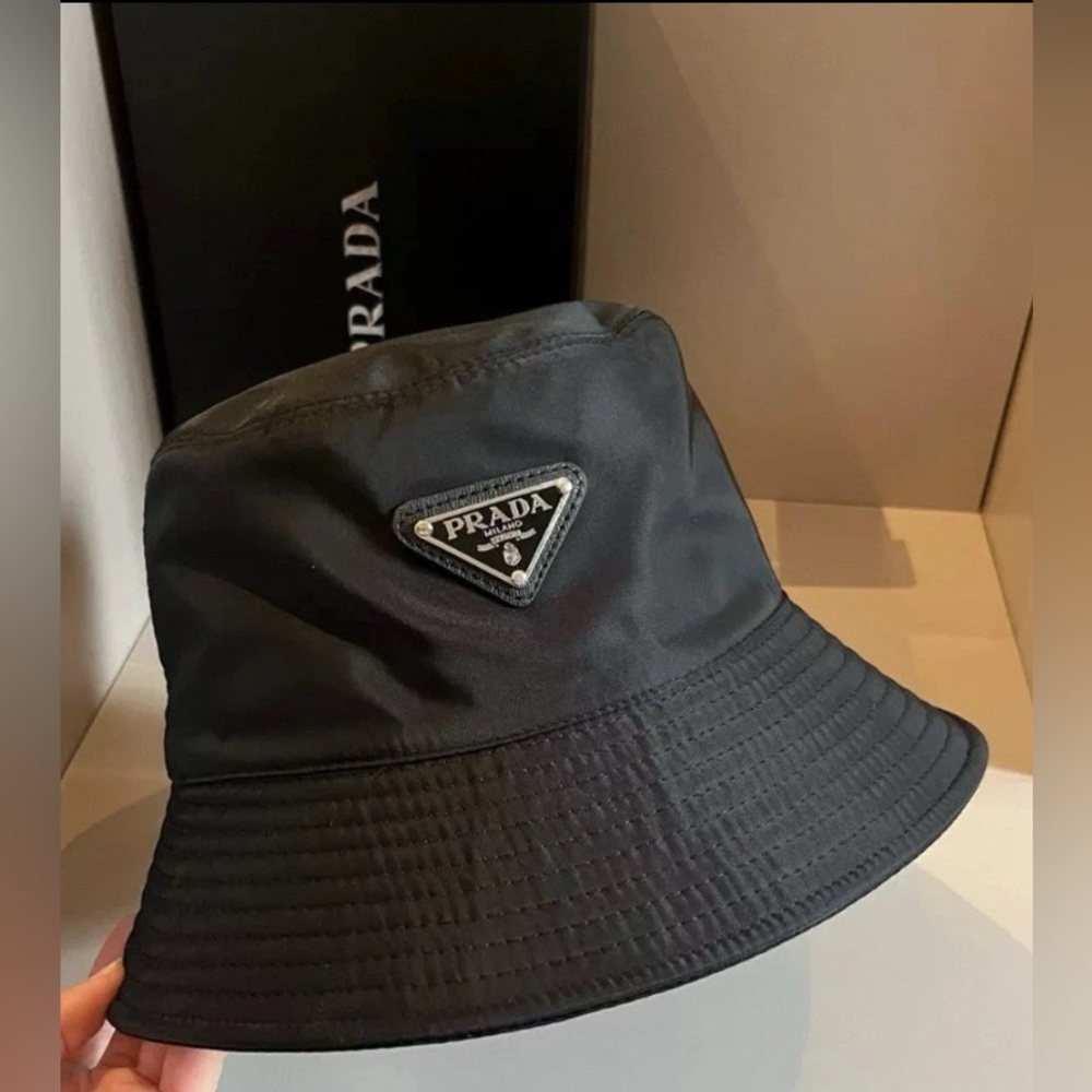 Prada Black Nylon Bucket Hat